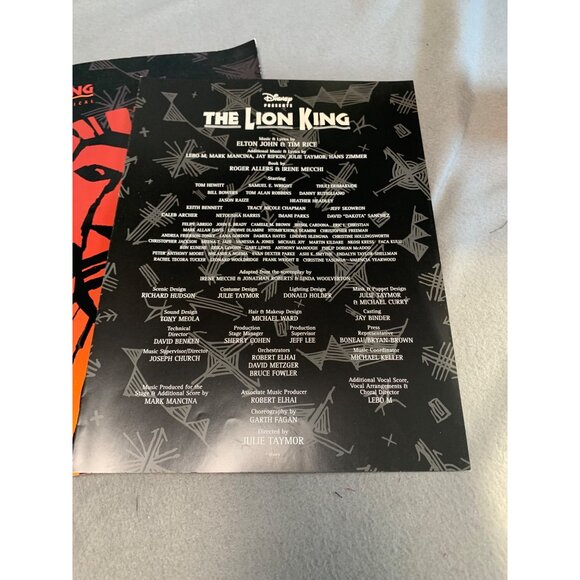 Disney The Lion King Broadway Musical Program 1997 Theater - Picture 8 of 11